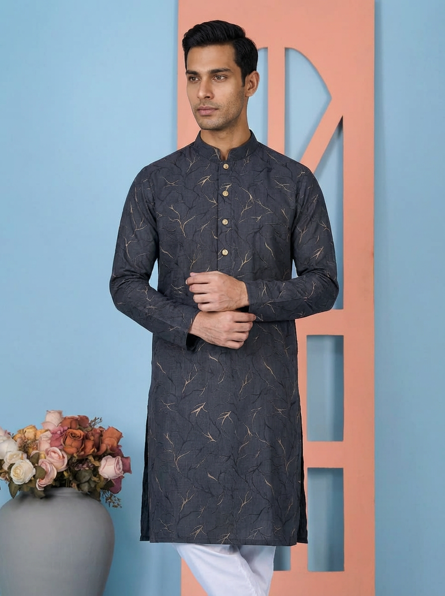 Printed 100% Soft Cotton Panjabi। প্রিন্টেড ১০০% সফট কটন পাঞ্জাবি